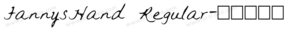 FannysHand Regular字体转换